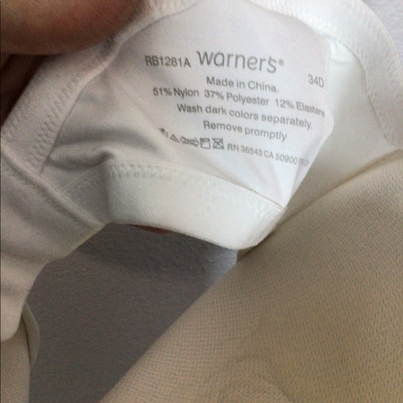 NWT Warner’s Play It Cool Underwire White Bra Size 34D - Picture 6 of 6